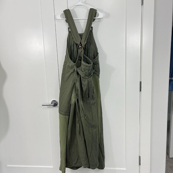 Osklen Small Olive Green Military Utility Overalls Parachute Dress - Picture 7 of 15